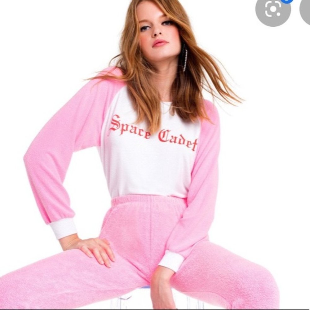 Wildfox Space Cadet Junior Pullover Sweatshirt L